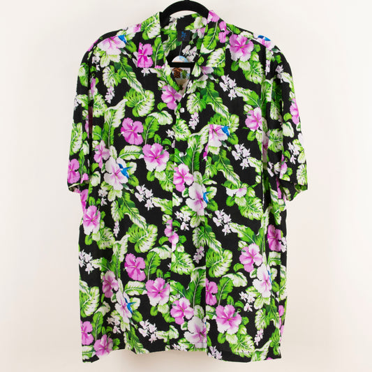 Camisa hawaiana negro (L) FC