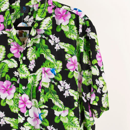 Camisa hawaiana negro (L) FC