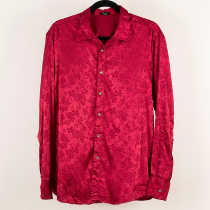 Camisa estampada rojo (M) Coofandy