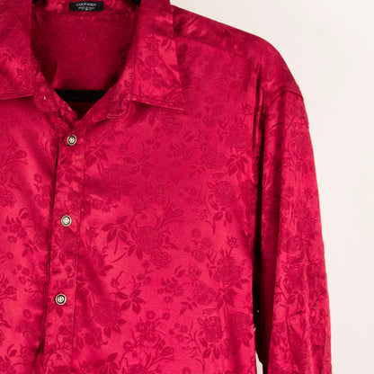 Camisa estampada rojo (M) Coofandy