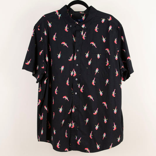 Camisa estampada negro (2XL) George