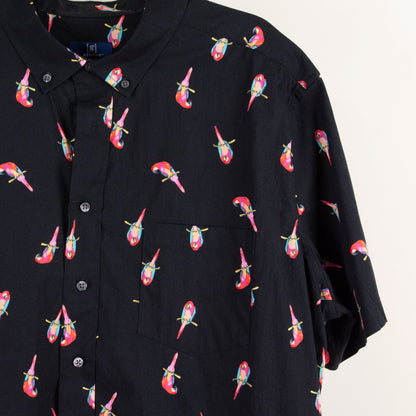 Camisa estampada negro (2XL) George