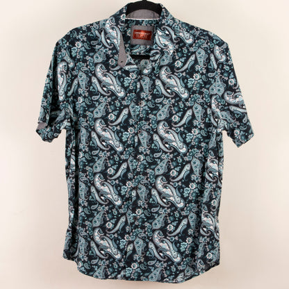 Camisa estampada azul marino (M) Consequence