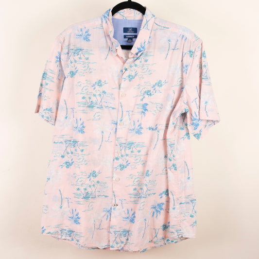 Camisa hawaiana rosa (XL) George