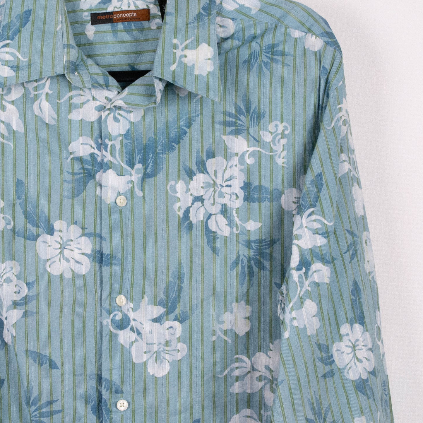 Camisa hawaiana azul (XL) Metro Concepts