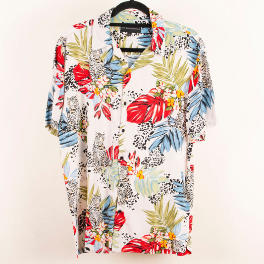 Camisa hawaiana blanco (S) No Boundaries