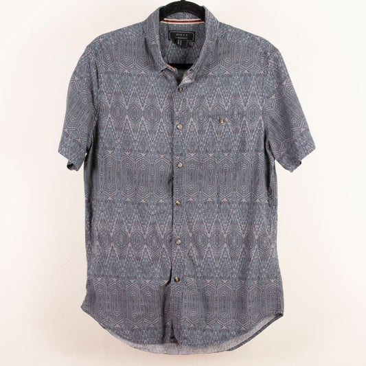 Camisa estampada gris (M) Forever 21 Men