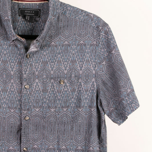 Camisa estampada gris (M) Forever 21 Men