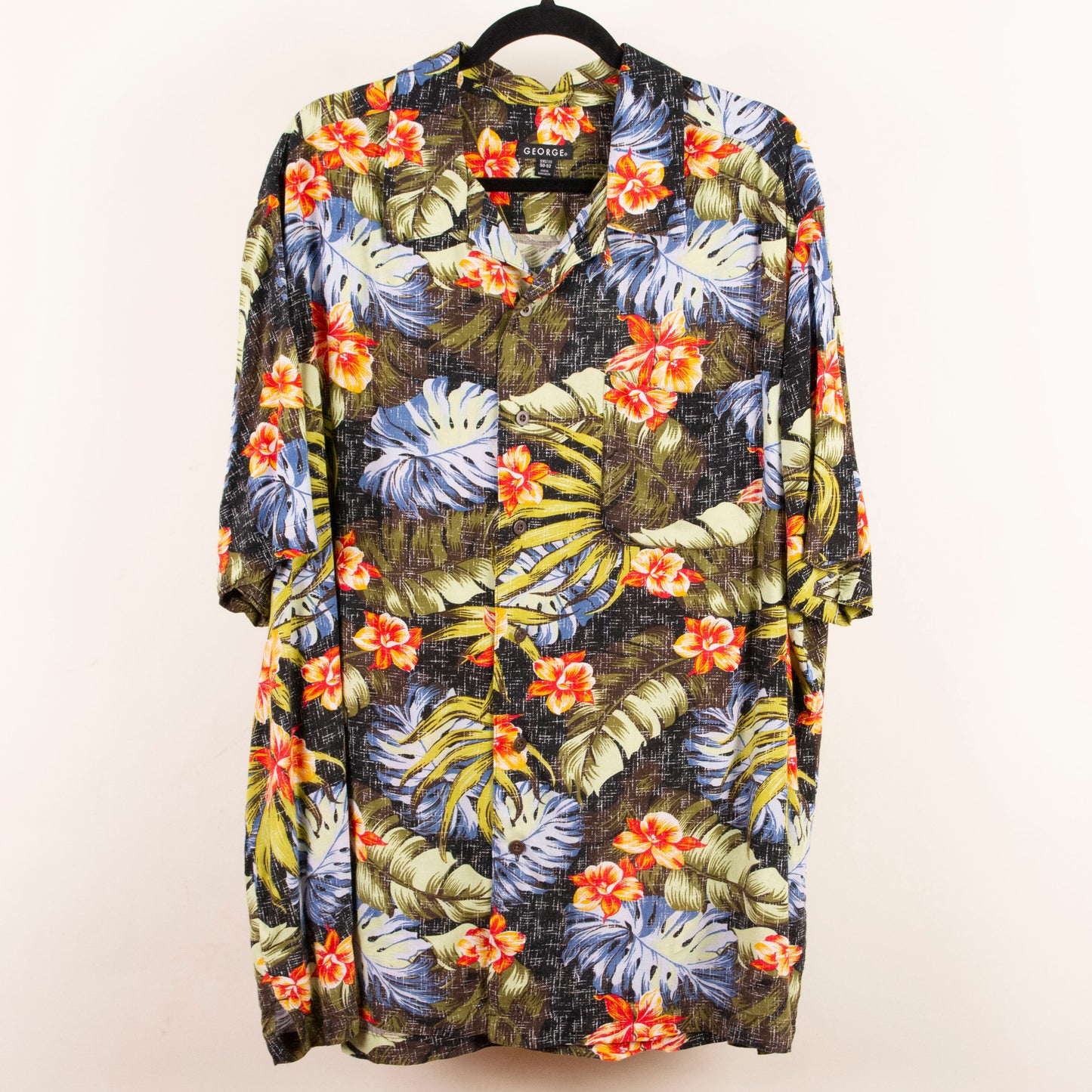 Camisa hawaiana negro (2XL) George