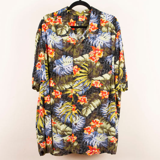 Camisa hawaiana negro (2XL) George