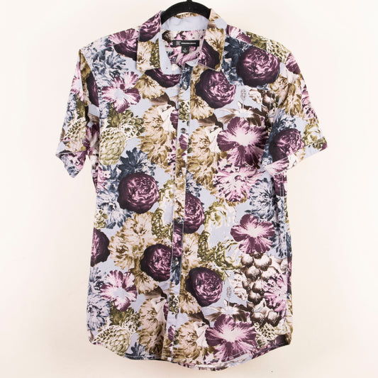 Camisa estampada purpura (S) International Concepts