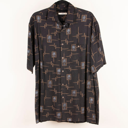 Camisa hawaiana negro (M) Moda campia moda