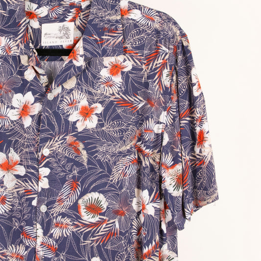 Camisa hawaiana azul (M) Island Fever