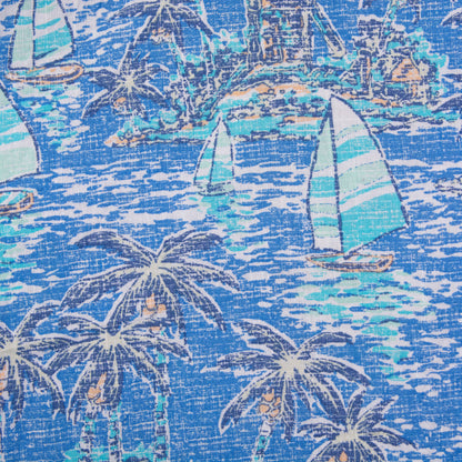 Camisa hawaiana azul (L) Izod