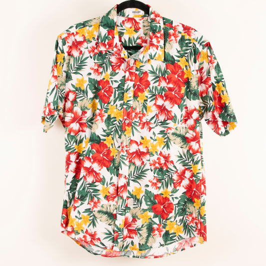 Camisa hawaiana blanco (M) Coofandy