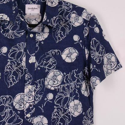 Camisa hawaiana azul (S) Goodfellow