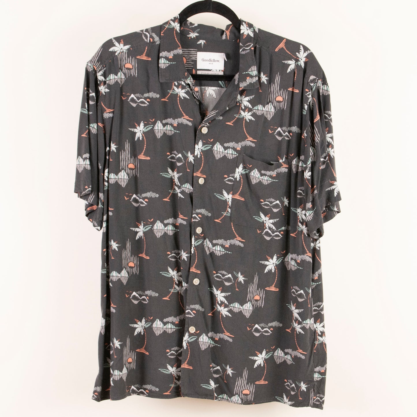 Camisa hawaiana negro (L) Goodfellow