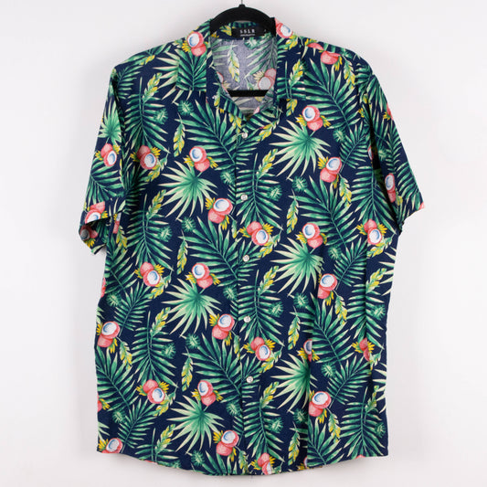 Camisa hawaiana azul (L) SSLR