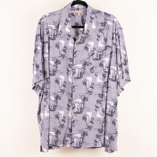 Camisa hawaiana gris (XL) George