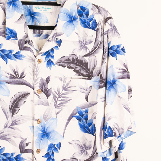 Camisa hawaiana blanco (XL) Caribbean