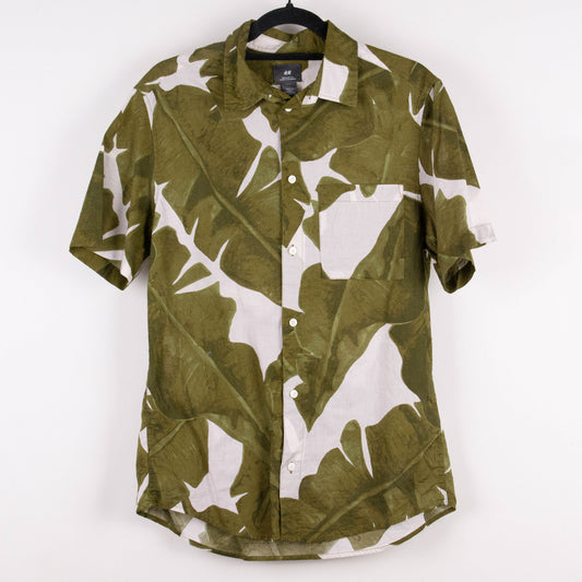 Camisa hawaiana verde (S) H&M