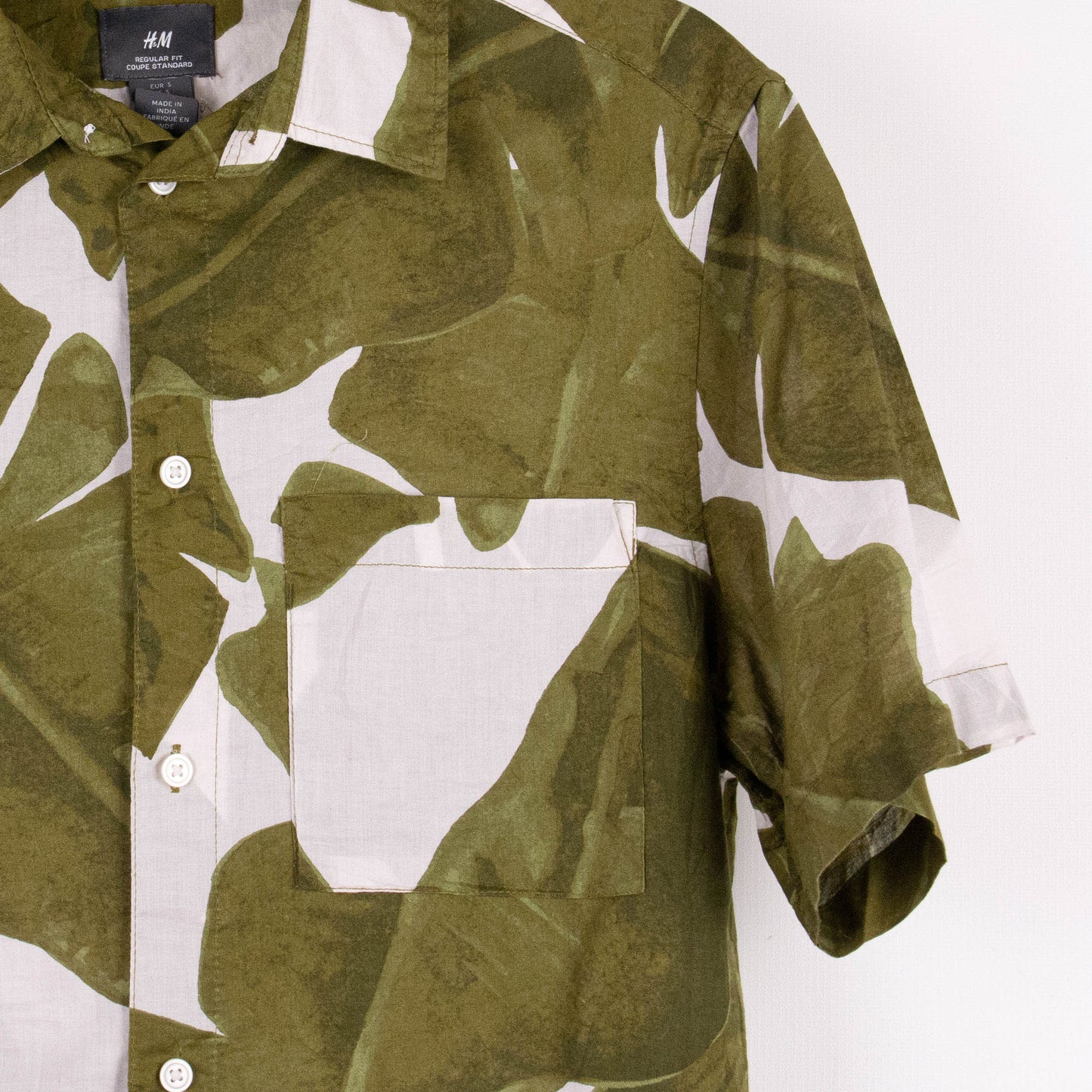 Camisa hawaiana verde (S) H&M