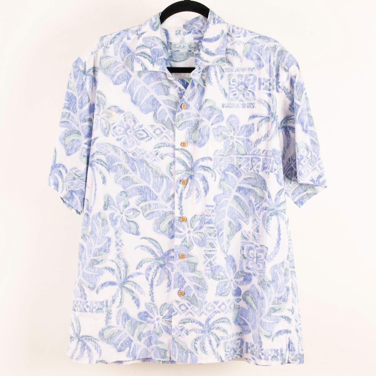 Camisa hawaiana blanco (M) Batik Bay