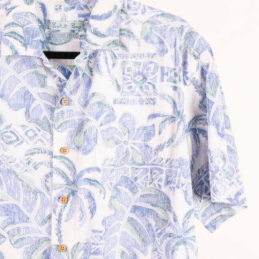 Camisa hawaiana blanco (M) Batik Bay