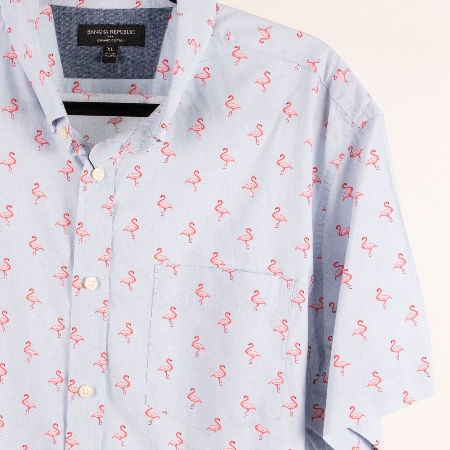 Camisa estampada azul (XL) Banana republic