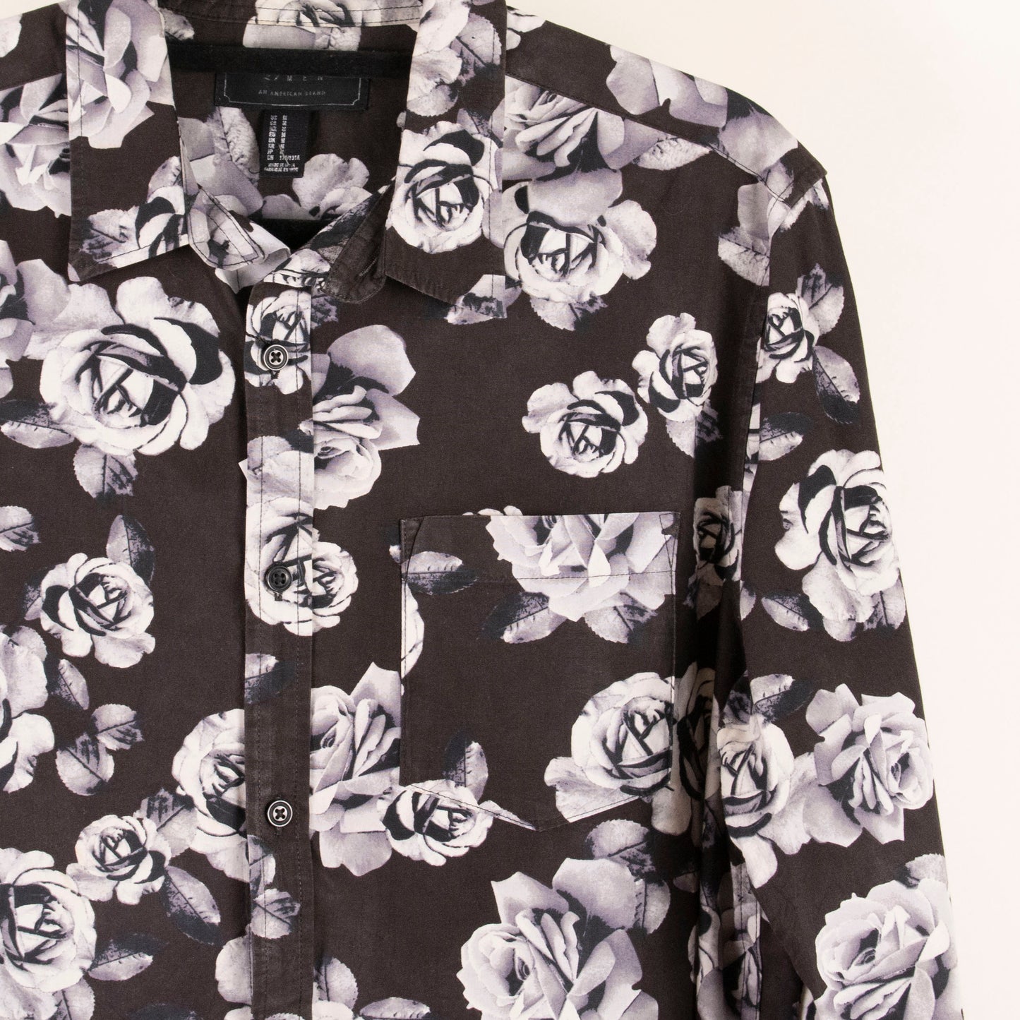 Camisa estampada negro (M) 2/ MEN