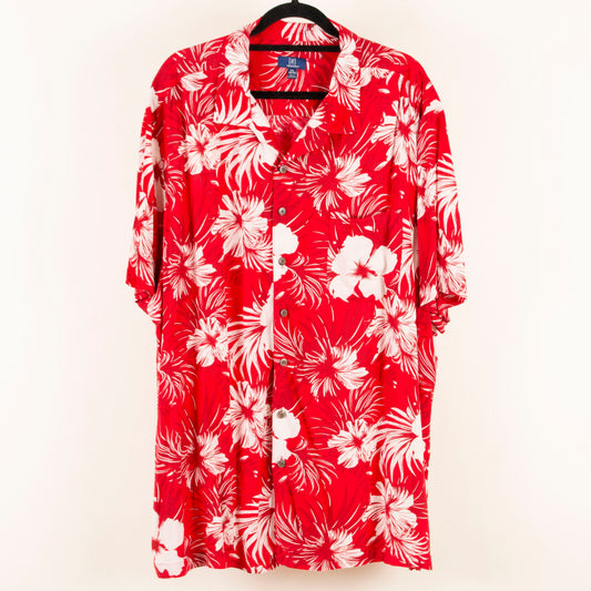 Camisa hawaiana rojo (2XL) George