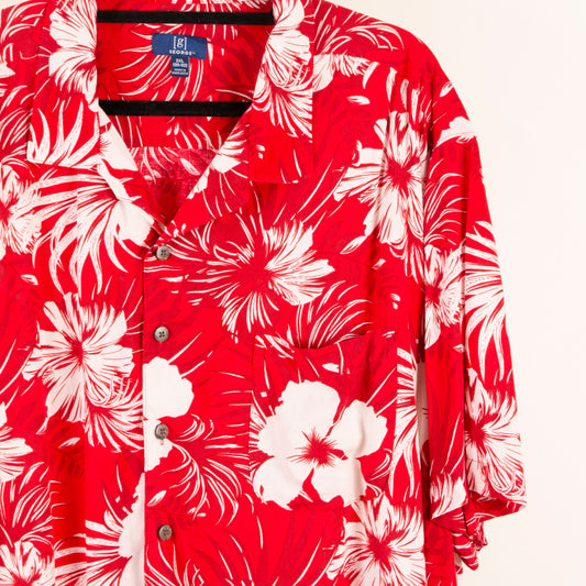 Camisa hawaiana rojo (2XL) George