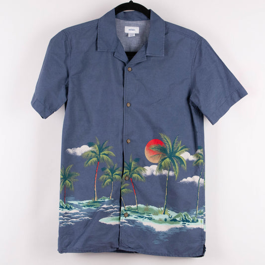Camisa hawaiana azul (XS) Old Navy