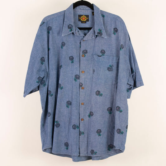 Camisa estampada zul (XL) Global CP