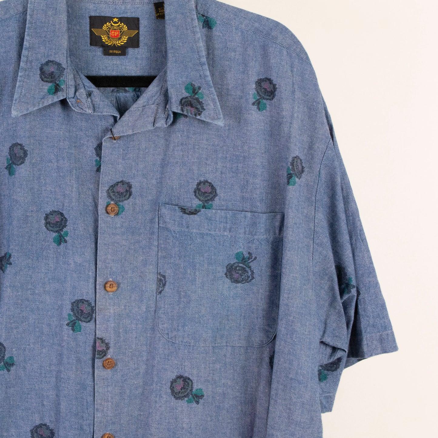 Camisa estampada zul (XL) Global CP