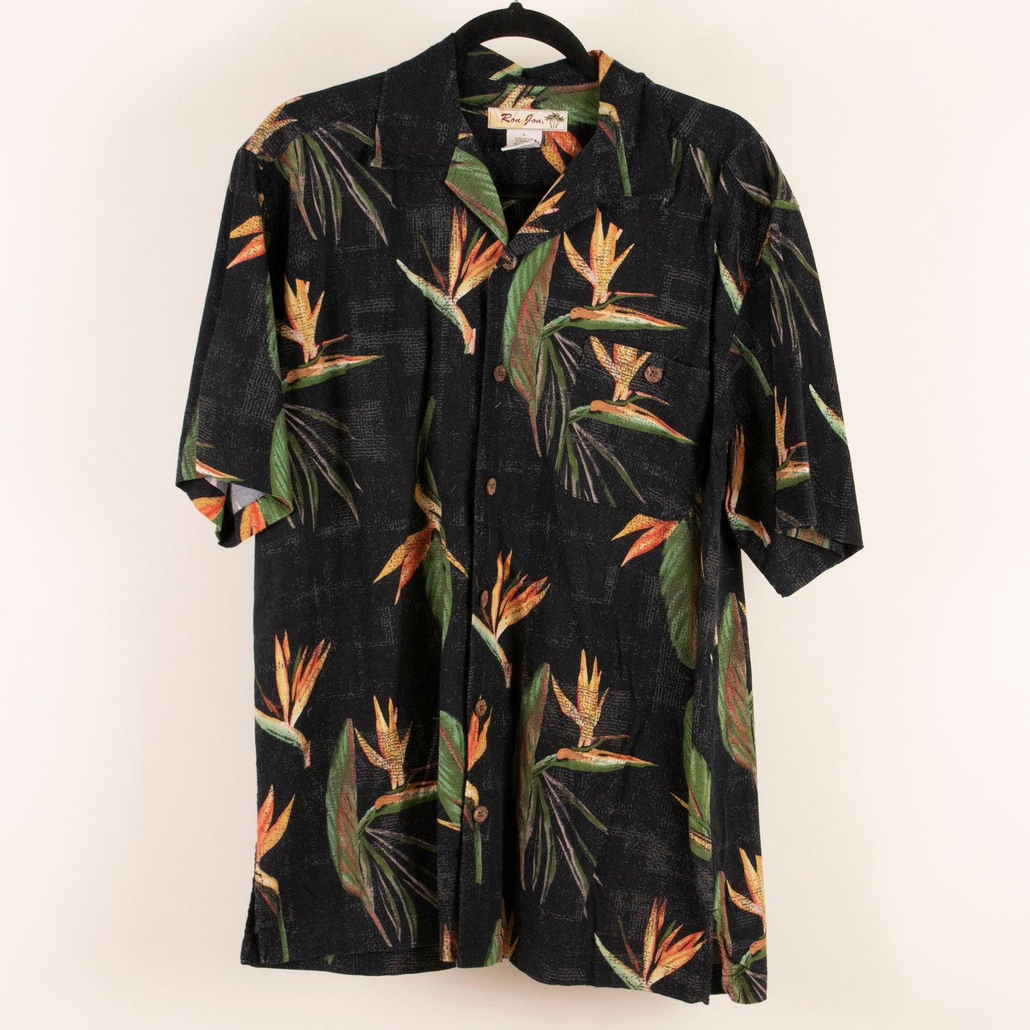 Camisa hawaiana negro (L) Ron Jou