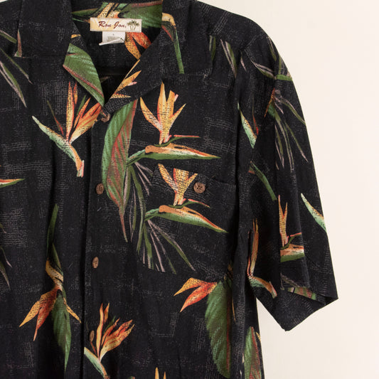 Camisa hawaiana negro (L) Ron Jou
