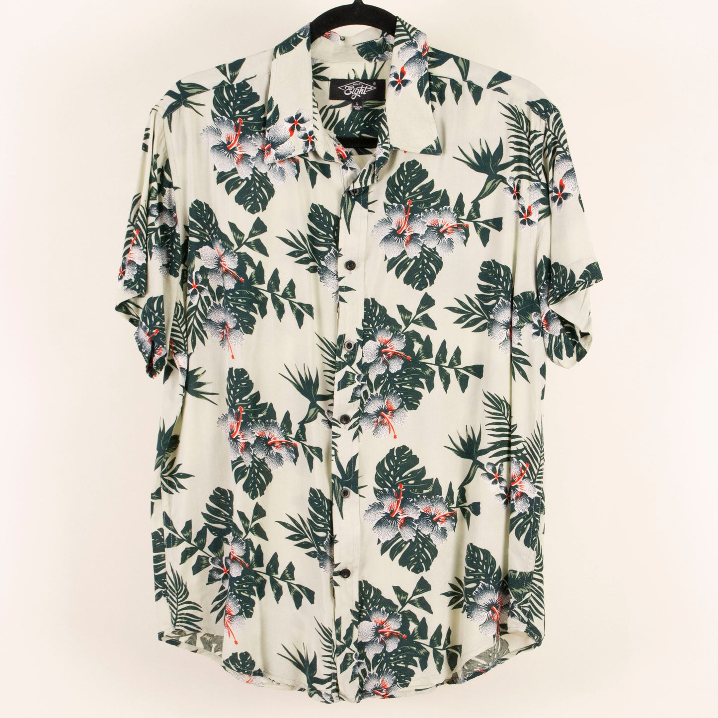 Camisa hawaiana verde (L) Eignht