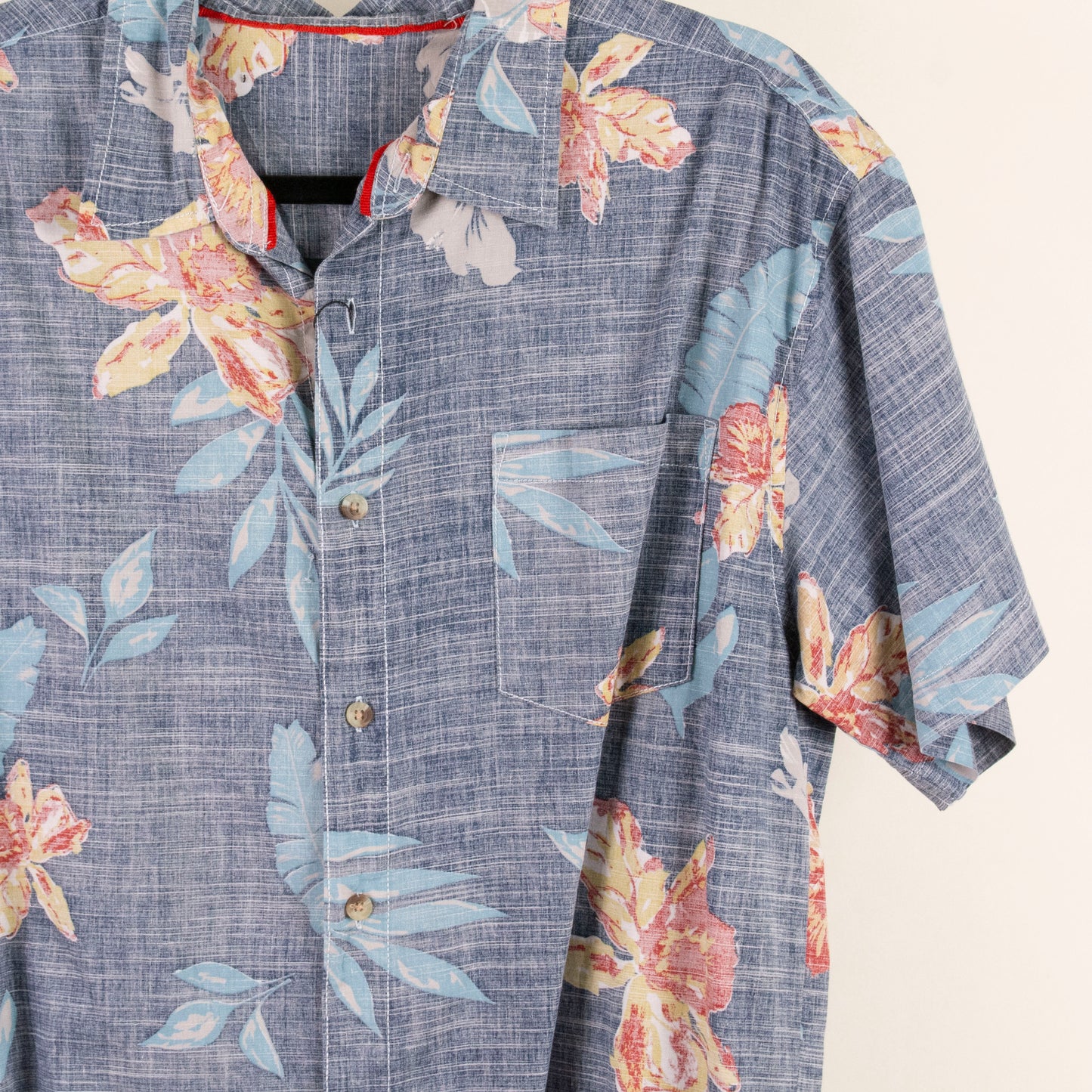 Camisa hawaiana azul (L) Sin marca