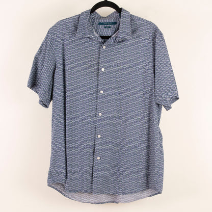 Camisa estampada azul (XL) Perry Ellis