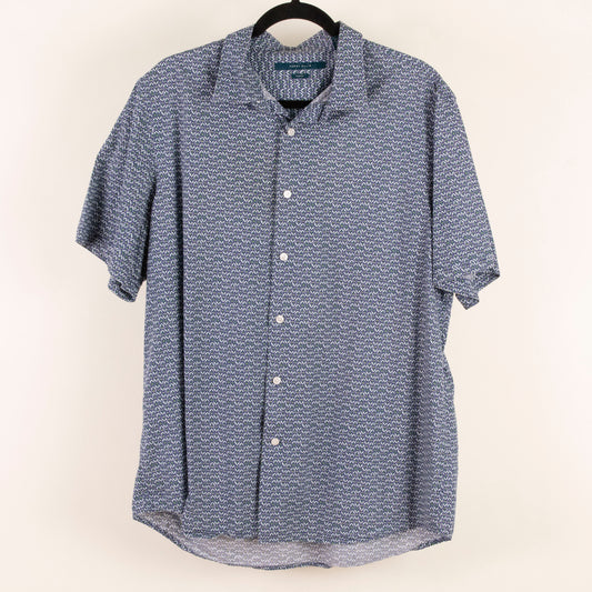 Camisa estampada azul (XL) Perry Ellis
