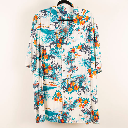 Camisa hawaiana blanco (3XL) George