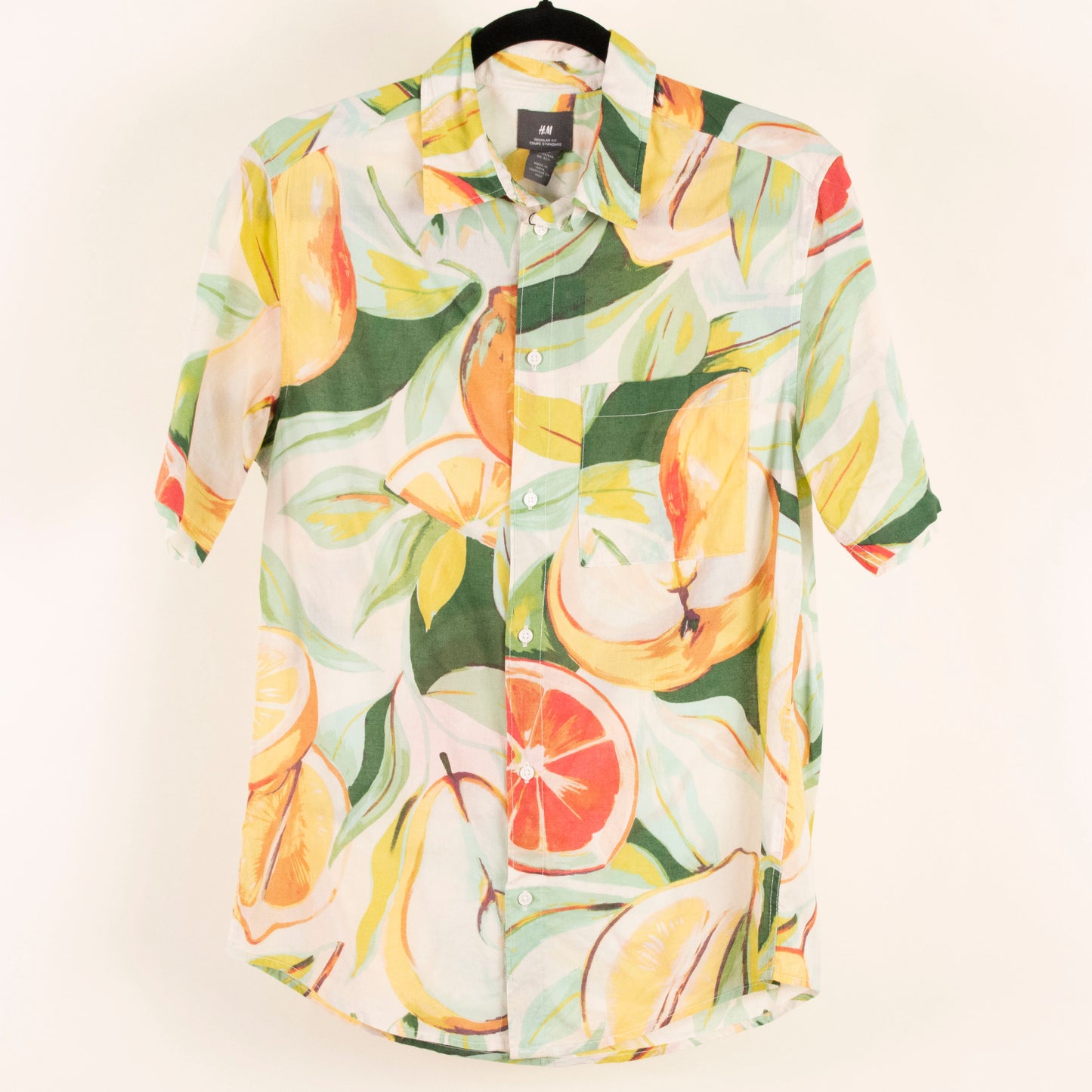 Camisa estampada blanco (XS) H&M