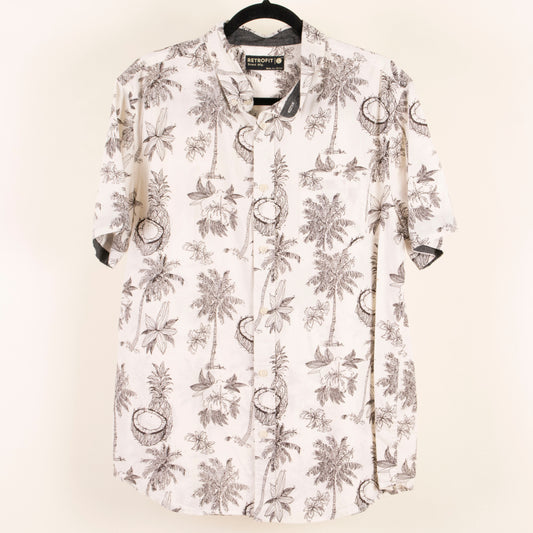 Camisa hawaiana blanco (L) Retrofit