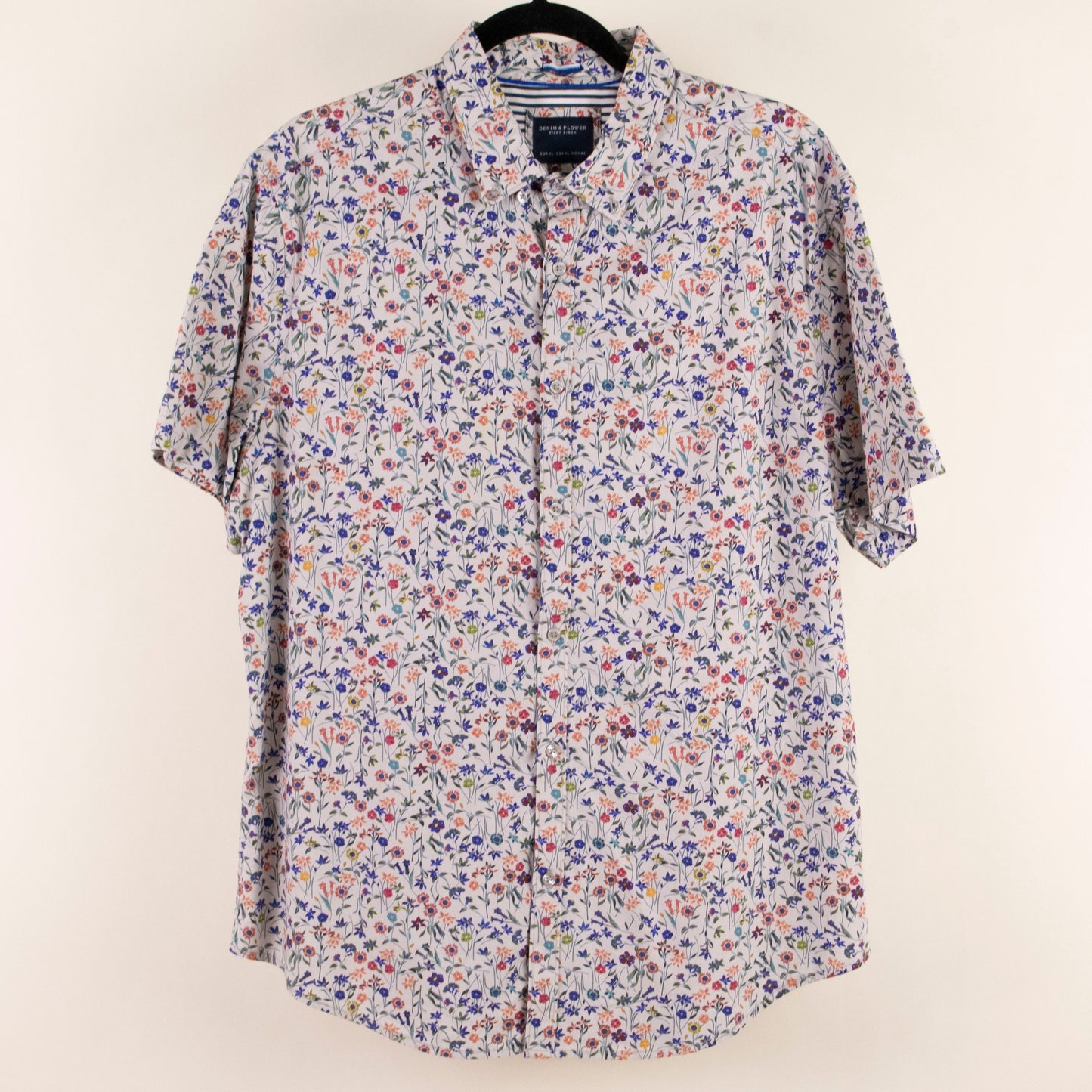 Camisa estampada blanco (L) Denim & Flower