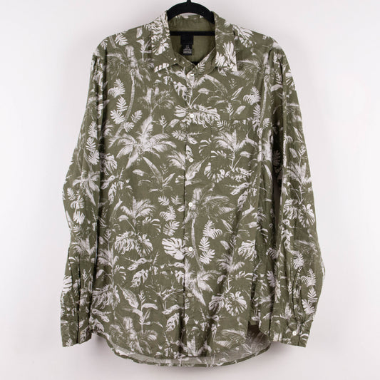Camisa hawaiana verde (M) H&M