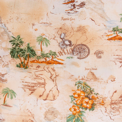 Camisa hawaiana beige (S) Forever 21