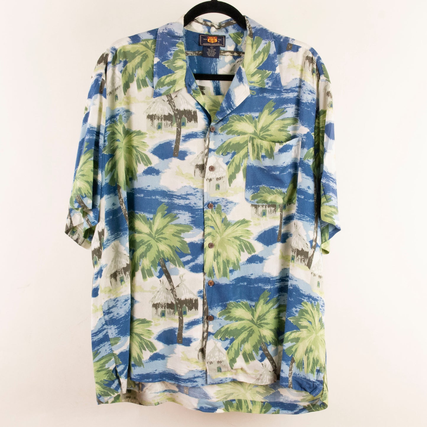 Camisa hawaiana azul (L) Route 66