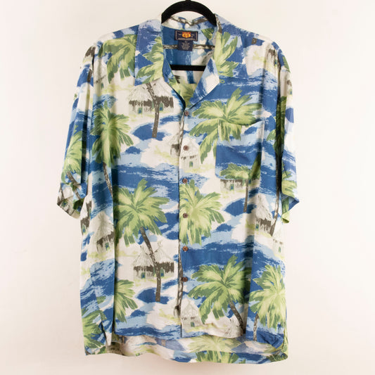 Camisa hawaiana azul (L) Route 66