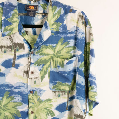 Camisa hawaiana azul (L) Route 66